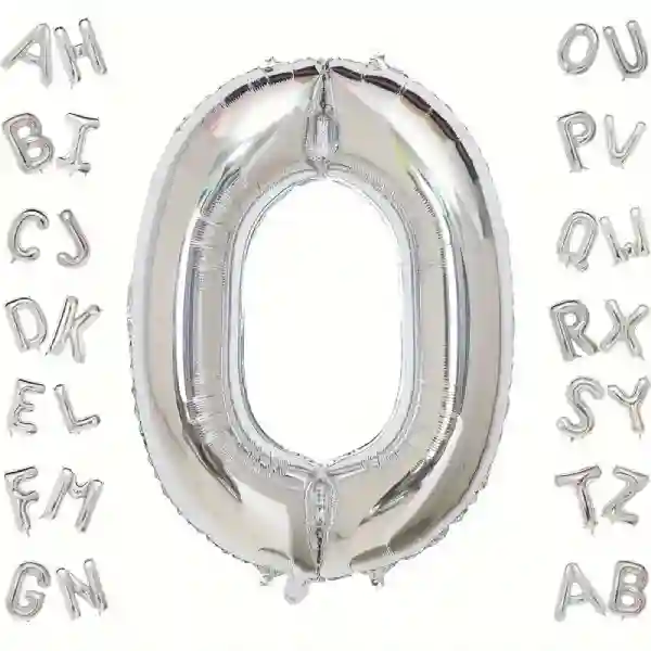 Silver Letter O Foil Balloon 40 Inch