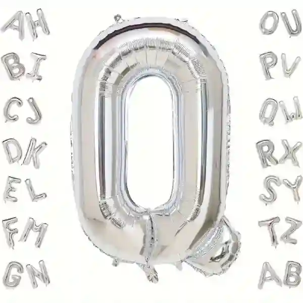 Silver Letter Q Foil Balloon 40 Inch