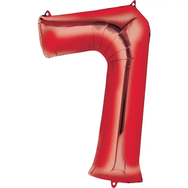 Red Foil Number Balloon 7 – 40 Inch 