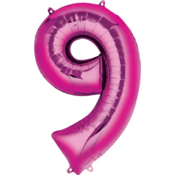 Fuchsia Foil Number Balloon 9 – 40 Inch