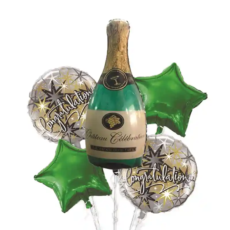 Congratulations Foil Balloons Bouquet 5pcs