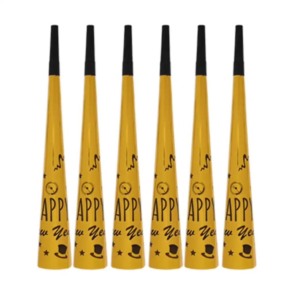 Happy New Year Foil Horn 12 in 6 pcs
