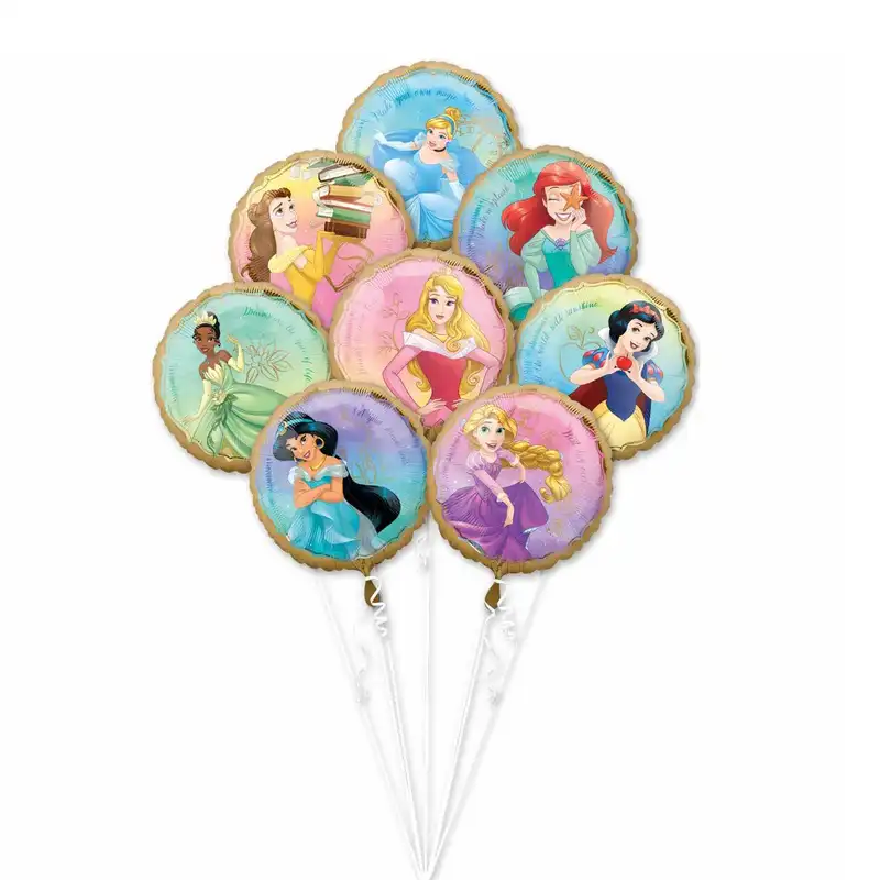 Princess Once Upon A Time Balloon Bouquet, 8pcs
