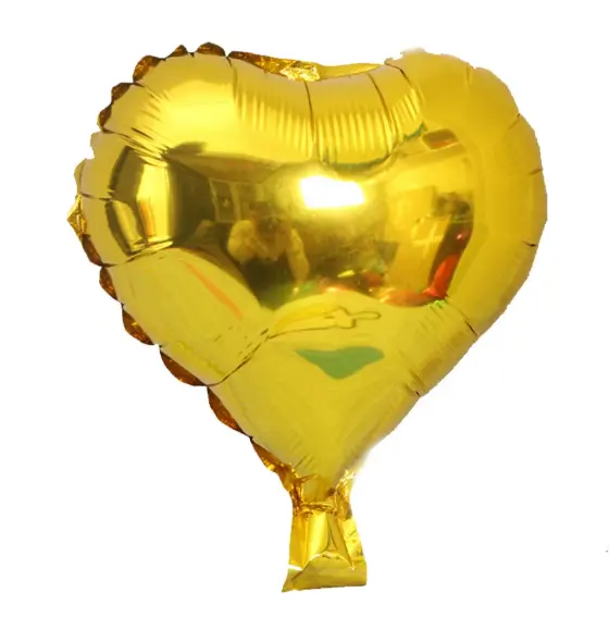 Gold Heart-Shaped Foil Balloon 18 Inch