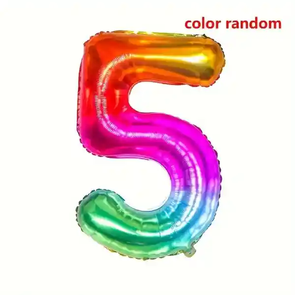 Dark Rainbow Foil Number Balloon 5 – 40 Inch 