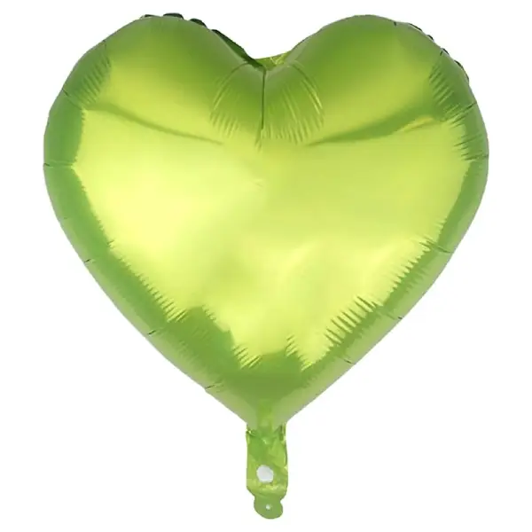 Metallic Green Heart-Shaped Foil Balloon 18 Inch