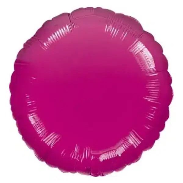 Fuchsia Round Foil Balloon - 18 Inch 