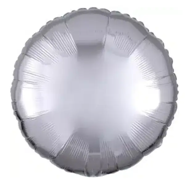 Silver Round Foil Balloon - 18 Inch 