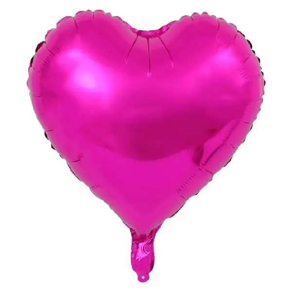 Fuchsia Heart-Shaped Foil Balloon 18 Inch