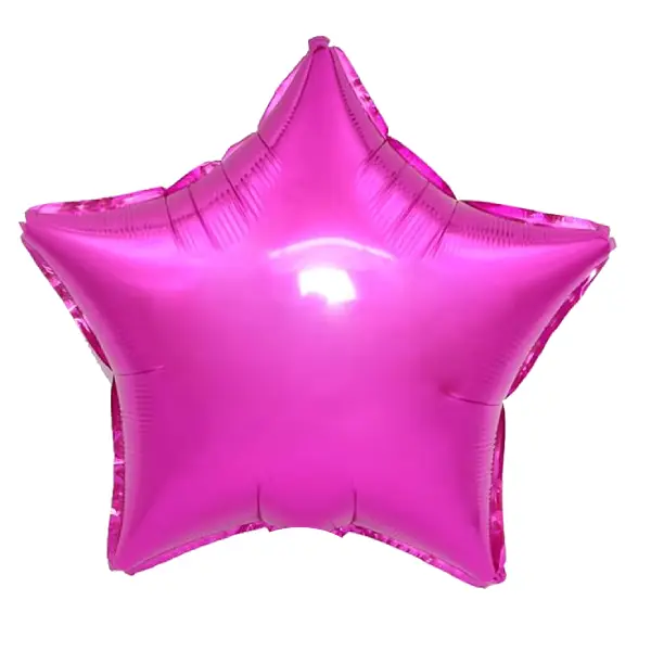 Fuchsia Star Foil Balloon - 18 Inch