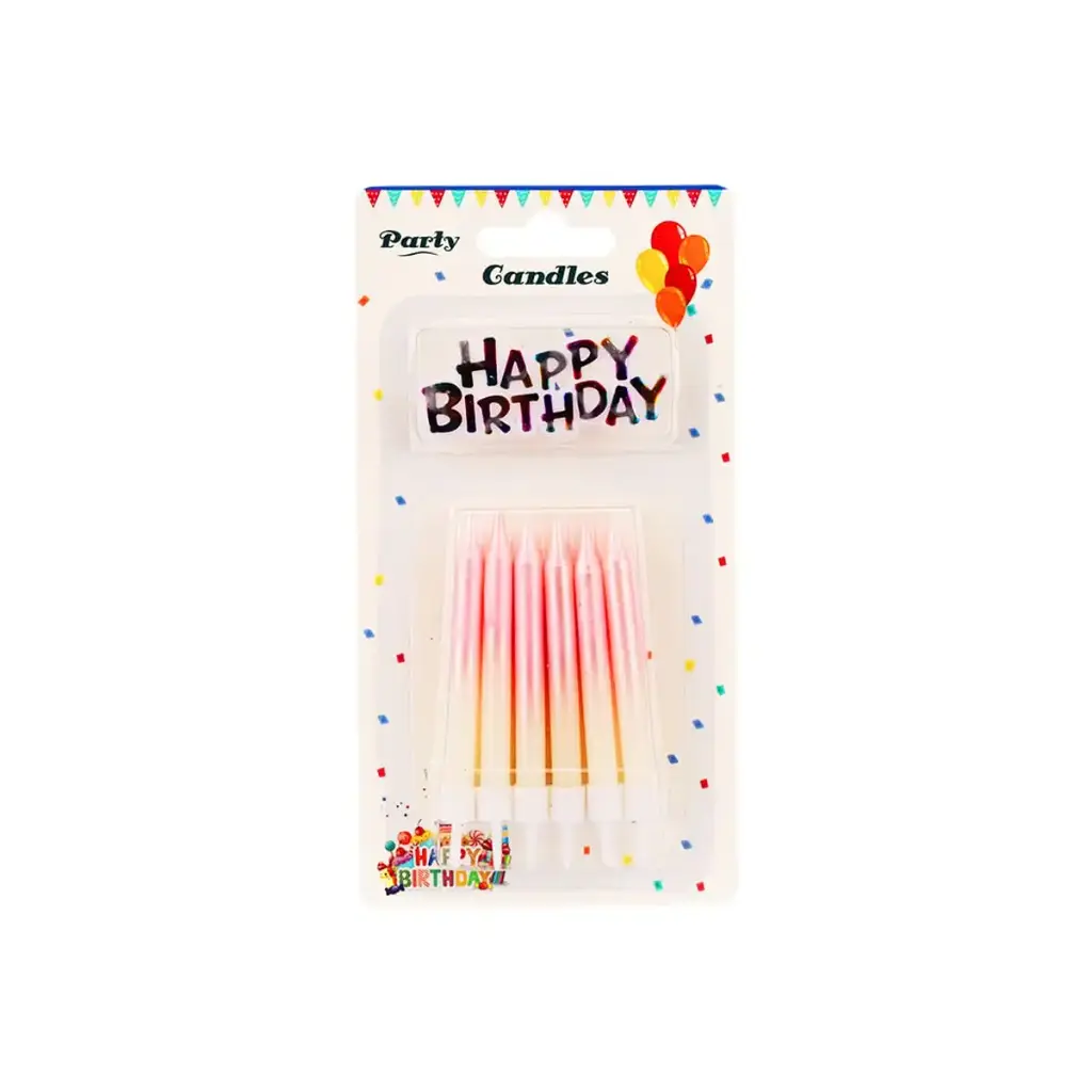 Pink Ombre Candles 12 pcs