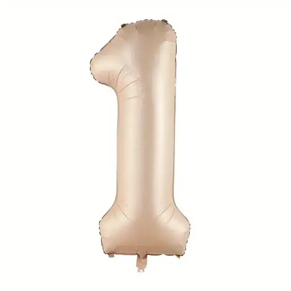 Beige Foil Number Balloon 1 – 40 Inch 
