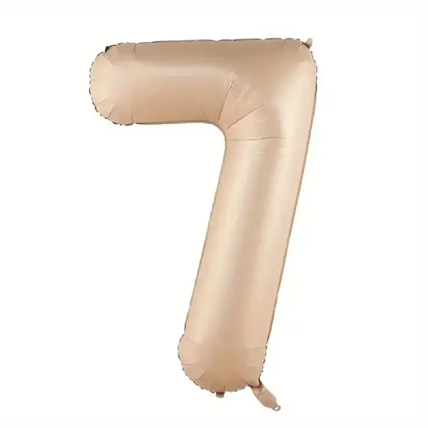 Beige Foil Number Balloon 7 – 40 Inch 