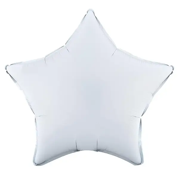 White Star Foil Balloon - 18 Inch