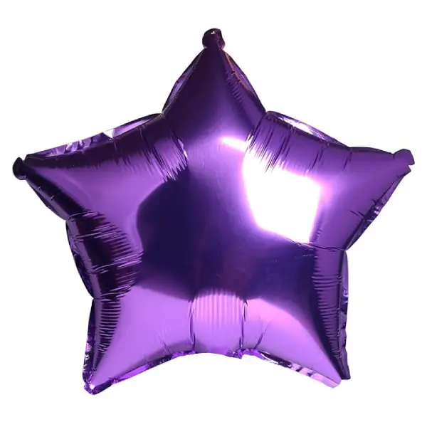 Purple Star Foil Balloon - 18 Inch