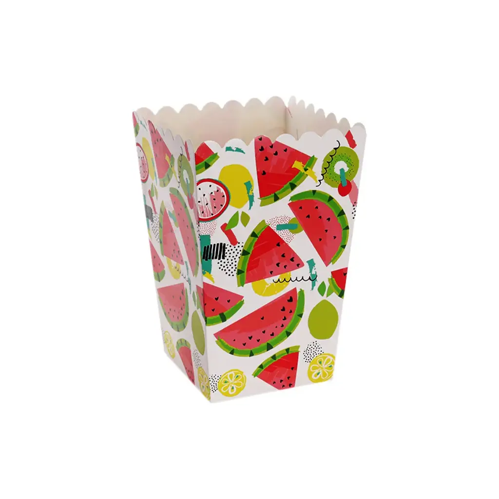 Summer themed watermelon popcorn box 10pcs