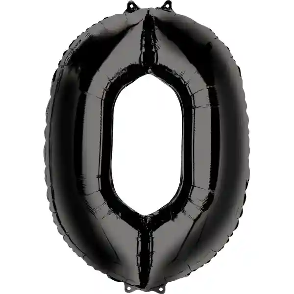 Black Foil Number Balloon 0 – 40 Inch 