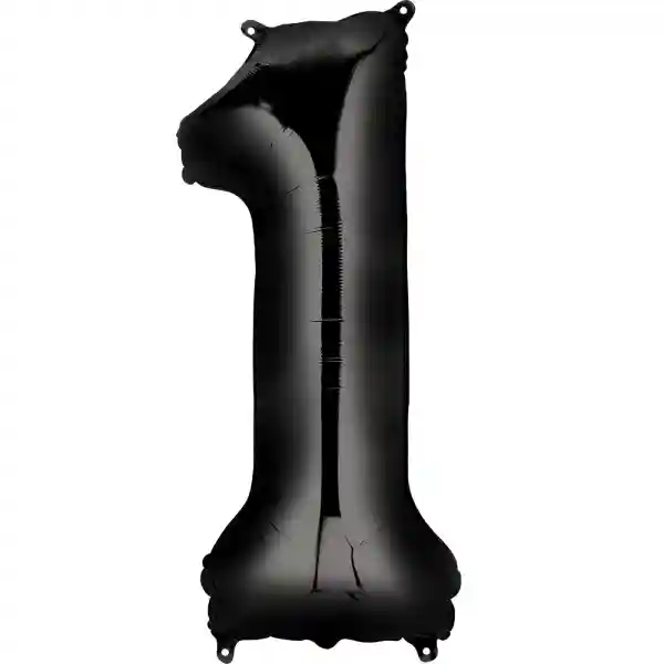 Black Foil Number Balloon 1 – 40 Inch 