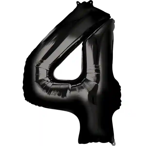 Black Foil Number Balloon 4 – 40 Inch 