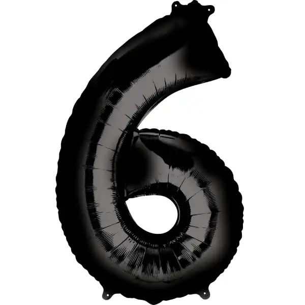Black Foil Number Balloon 6 – 40 Inch 