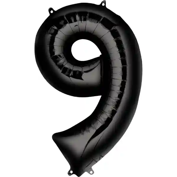 Black Foil Number Balloon 9 – 40 Inch 