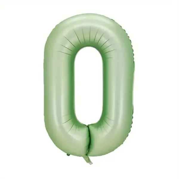 Mint Green Foil Number Balloon 0 – 40 Inch