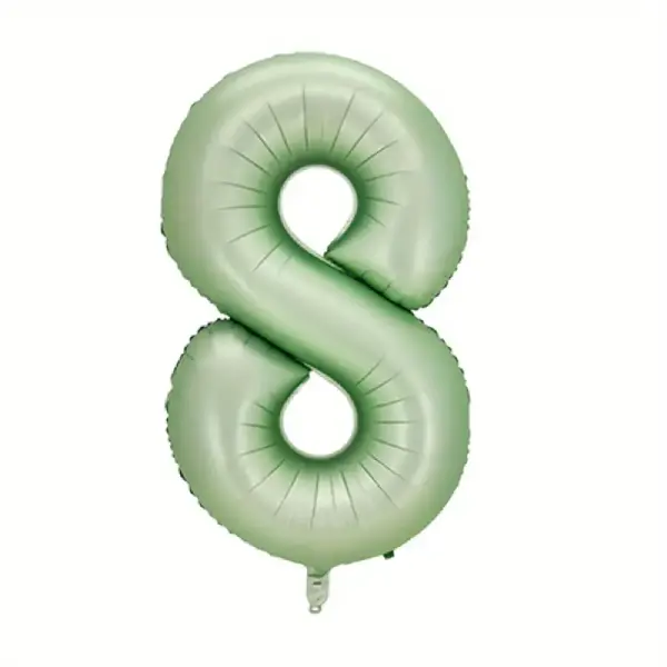 Mint Green Foil Number Balloon 8 – 40 Inch