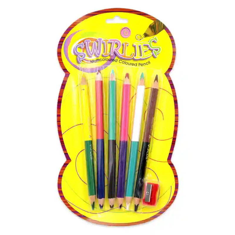 Swirlies Multicolour Pencils Set – 6 pcs
