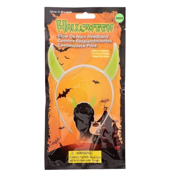 Halloween Glow Ox Horn Headband