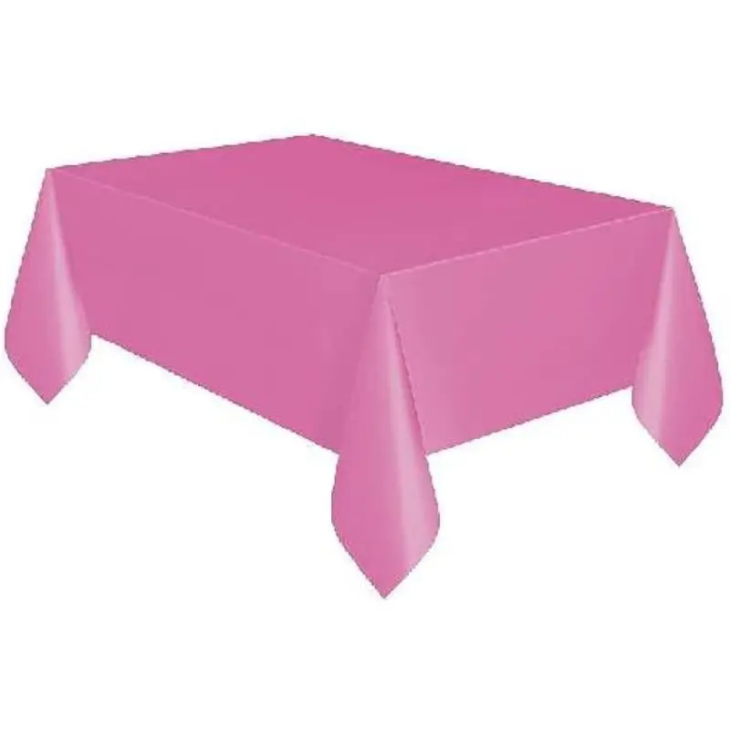 Magenta Plastic Rectangular Table Cover 54 x 72 in