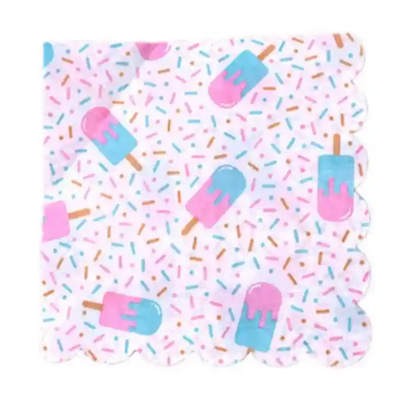 Ice Cream Print Napkins 10 pcs