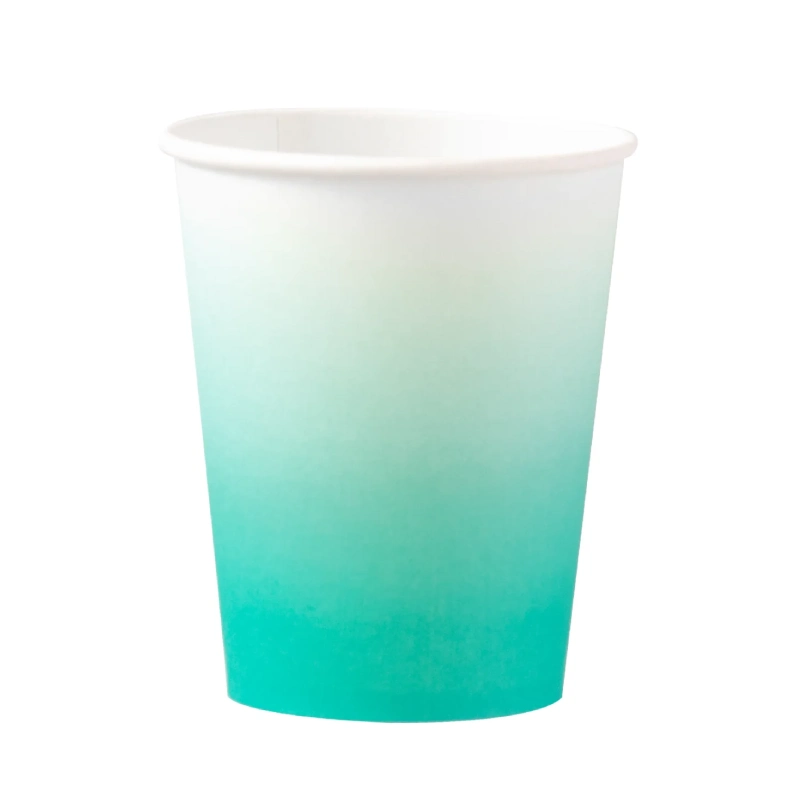 Teal Blue Paper Party Cups, 8PCS