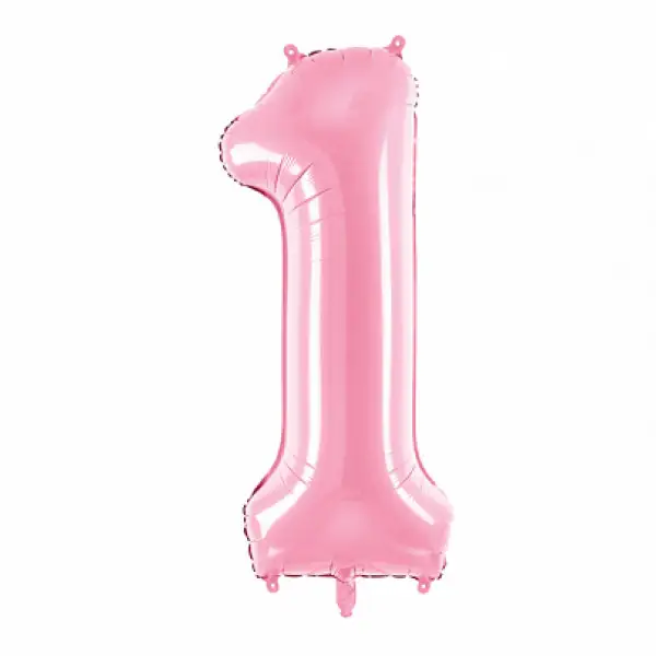 Baby Pink Foil Number Balloon 1 – 40 Inch