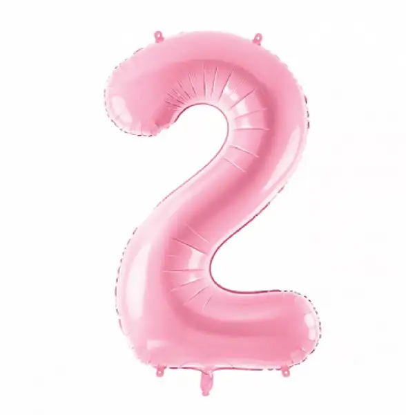 Baby Pink Foil Number Balloon 2 – 40 Inch