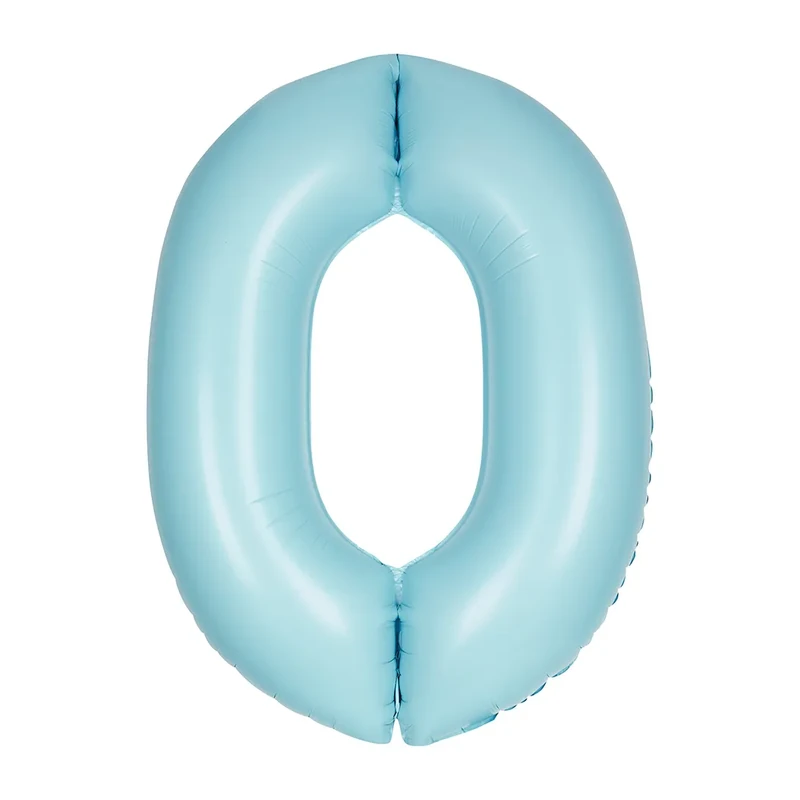 Baby Blue Foil Number Balloon 0 – 40 Inch