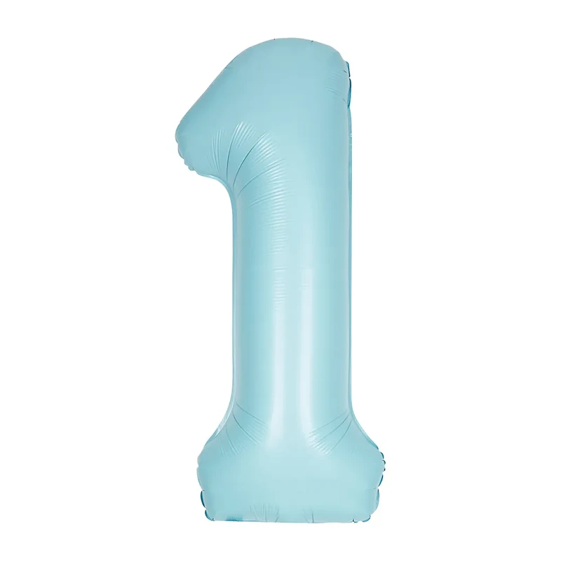 Baby Blue Foil Number Balloon 1 – 40 Inch
