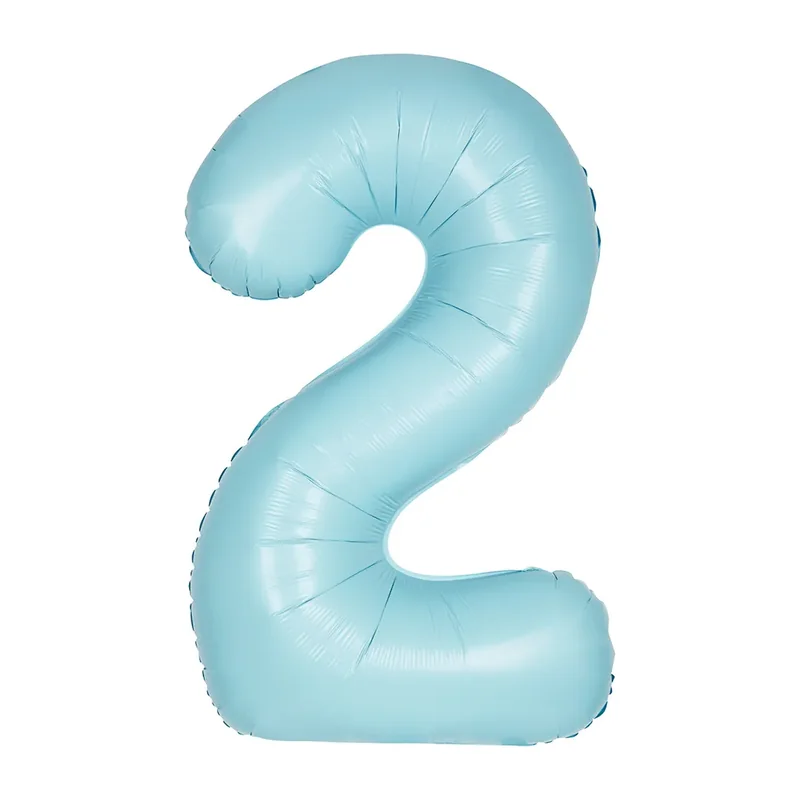 Baby Blue Foil Number Balloon 2 – 40 Inch
