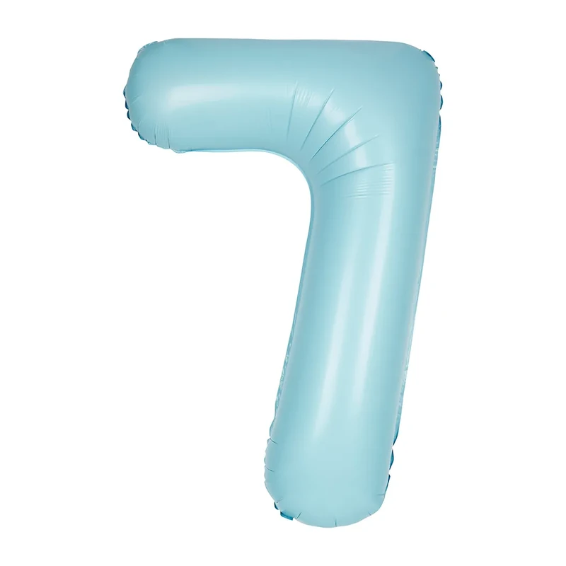Baby Blue Foil Number Balloon 7 – 40 Inch