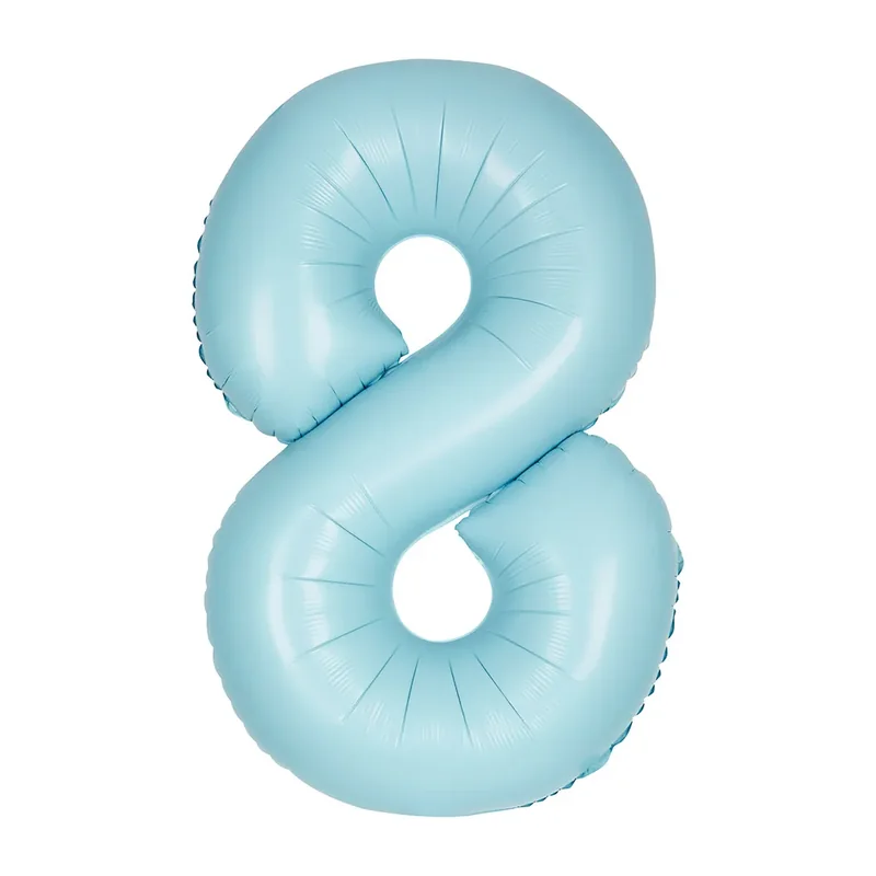 Baby Blue Foil Number Balloon 8 – 40 Inch