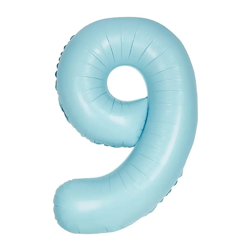 Baby Blue Foil Number Balloon 9 – 40 Inch