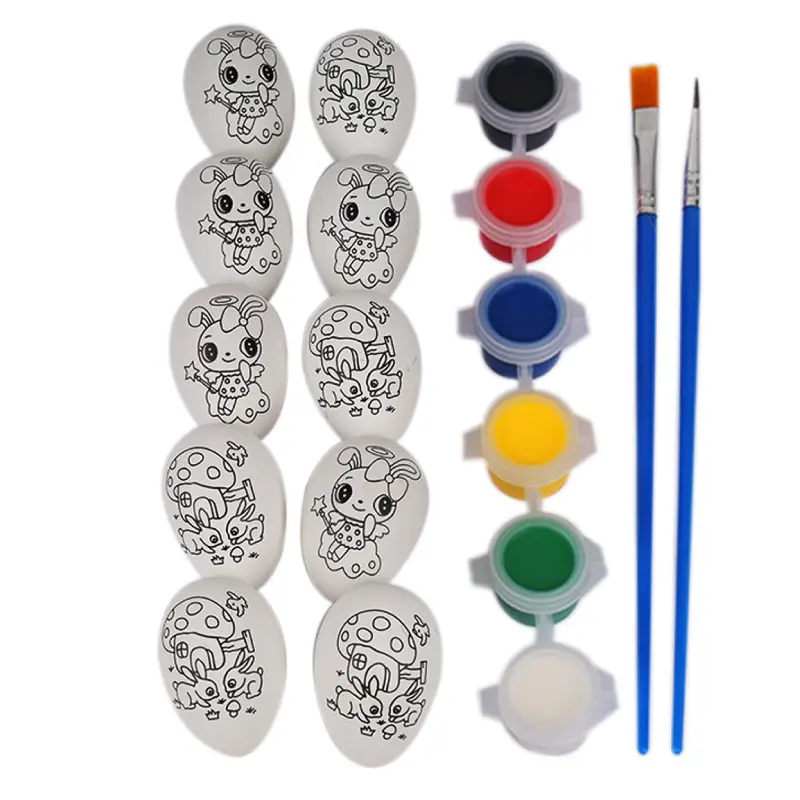 Easter Egg Brush and Paint, 10pcs.