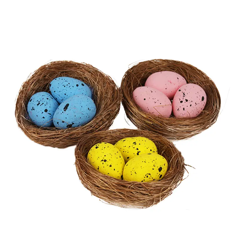 Easter Eggs in Nest 3 pcs 