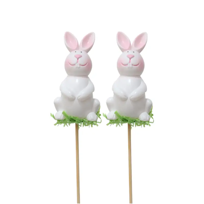 Rabbit Stick Puppet 2 pcs