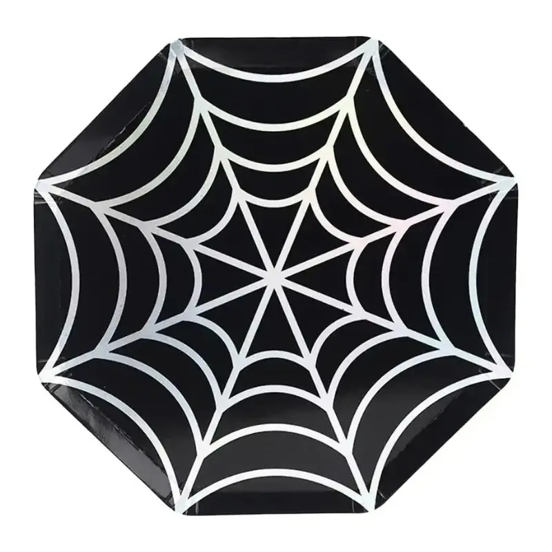 Spider Web Paper Plate 7" , 8pcs