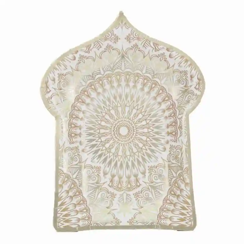 Ramadan Mosque-Shaped Paper Plate – 7 Inch 10 pcs