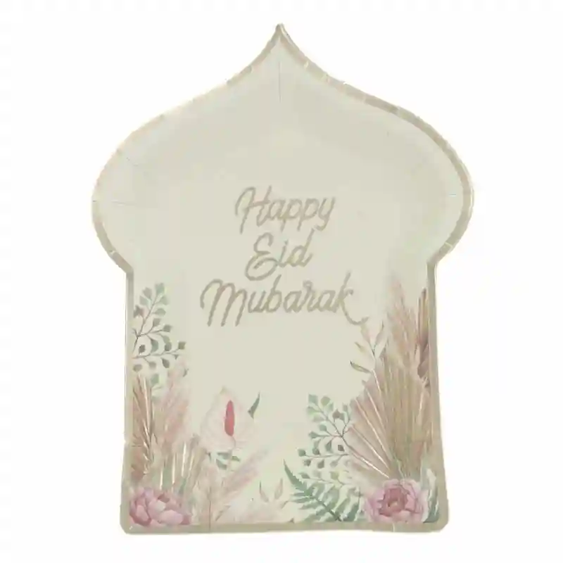 Happy Eid Mubarak Plate 7 inch 10 pcs