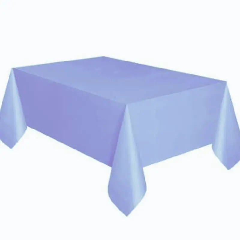 Powder Blue Plastic Rectangular Table Cover 54 x 108 in