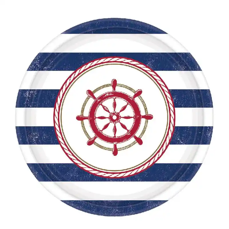 Anchors Aweigh Paper Plates 7in, 8pcs