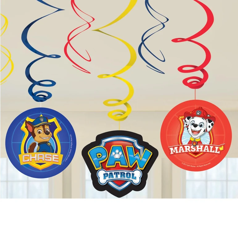 Paw Patrol Swirl Deco 6pcs