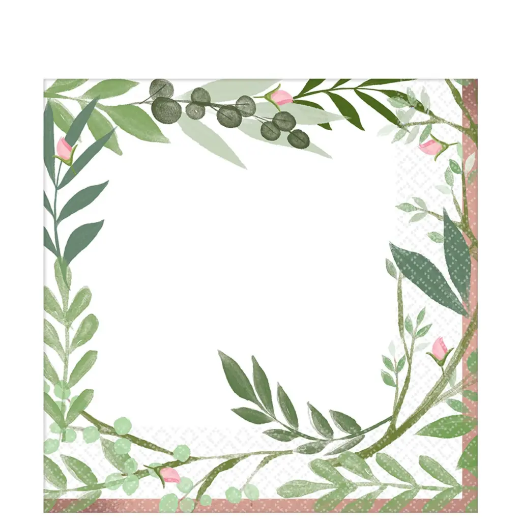 Love And Leaves Lunch Napkins 16pcs